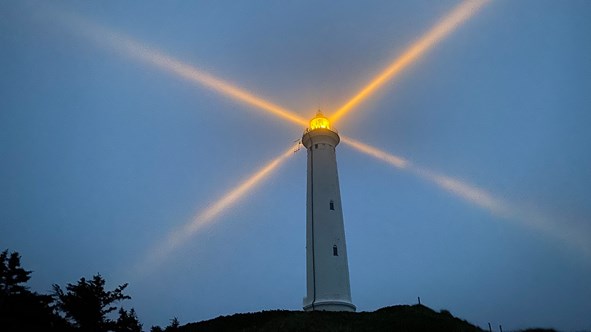 Lyngvig Leuchtturm im Winter